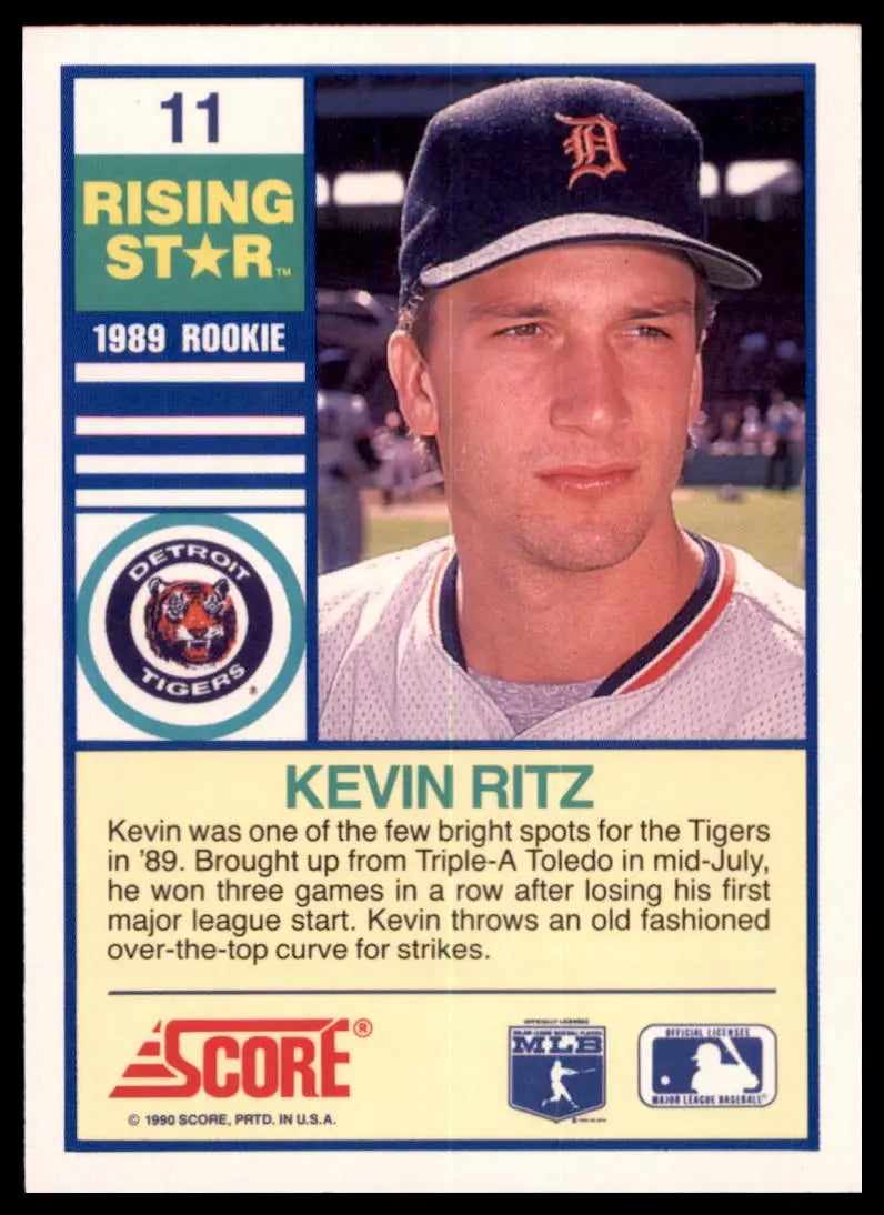 1990 Score 100 Rising Stars Kevin Ritz 11 Detroit Tigers NM - Baseball Card Single