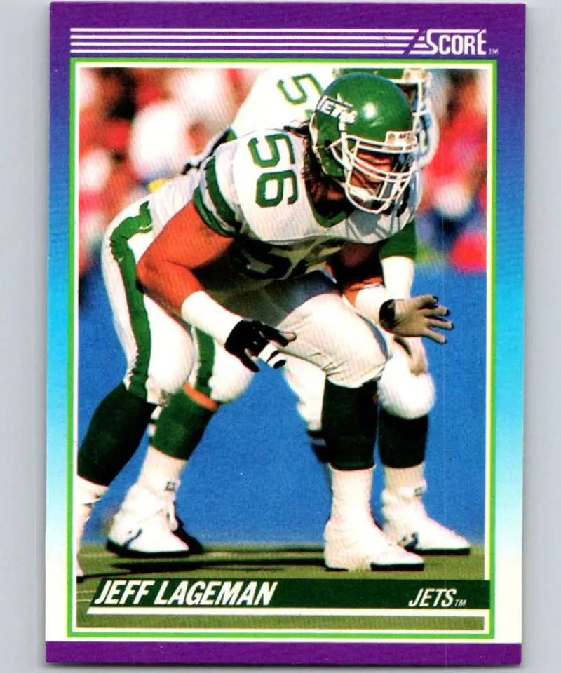 1990 Score #140 Jeff Lageman NM-MT New York Jets Football Card - Football Card Single