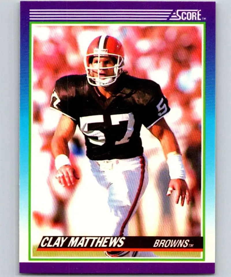 1990 Score #177 Clay Matthews NM-MT Cleveland Browns Football Card - Football Card Single