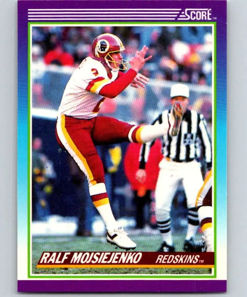 1990 Score #208 Ralf Mojsiejenko NM-MT Washington Redskins Football Card - Football Card Single