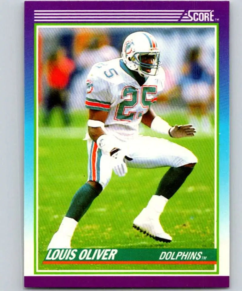 1990 Score #215 Louis Oliver NM-MT Miami Dolphins Football Card - Football Card Single