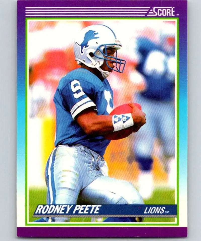 1990 Score #219 Rodney Peete NM-MT Detroit Lions Football Card - Football Card Single
