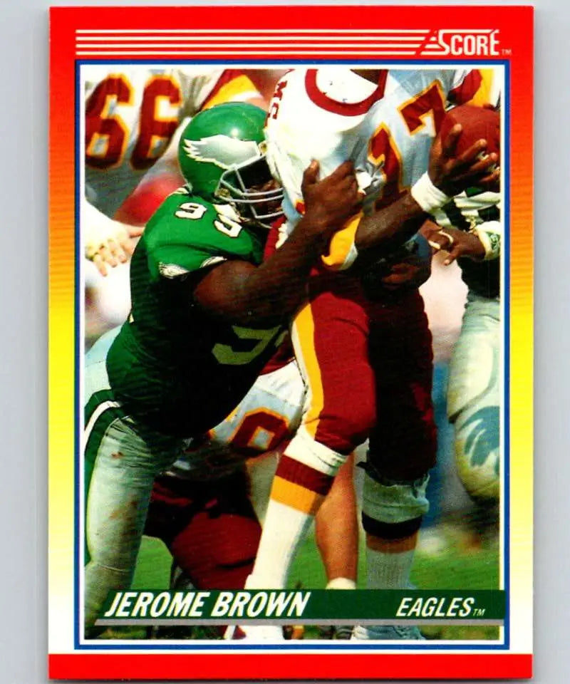 1990 Score #252 Jerome Brown NM-MT Philadelphia Eagles Football Card - Football Card Single