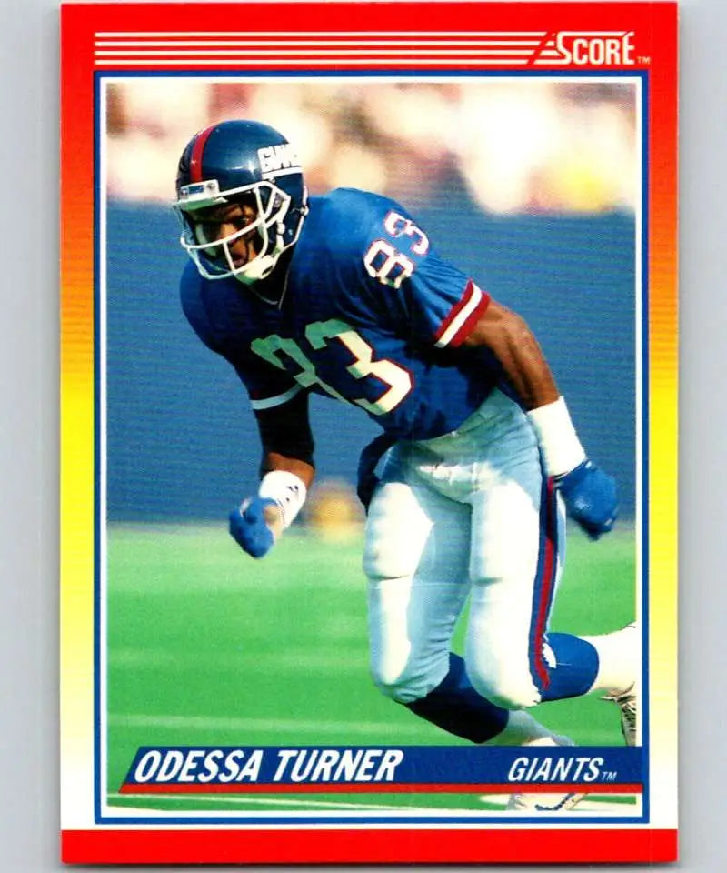 1990 Score #273 Odessa Turner NM-MT RC Rookie New York Giants Football Card