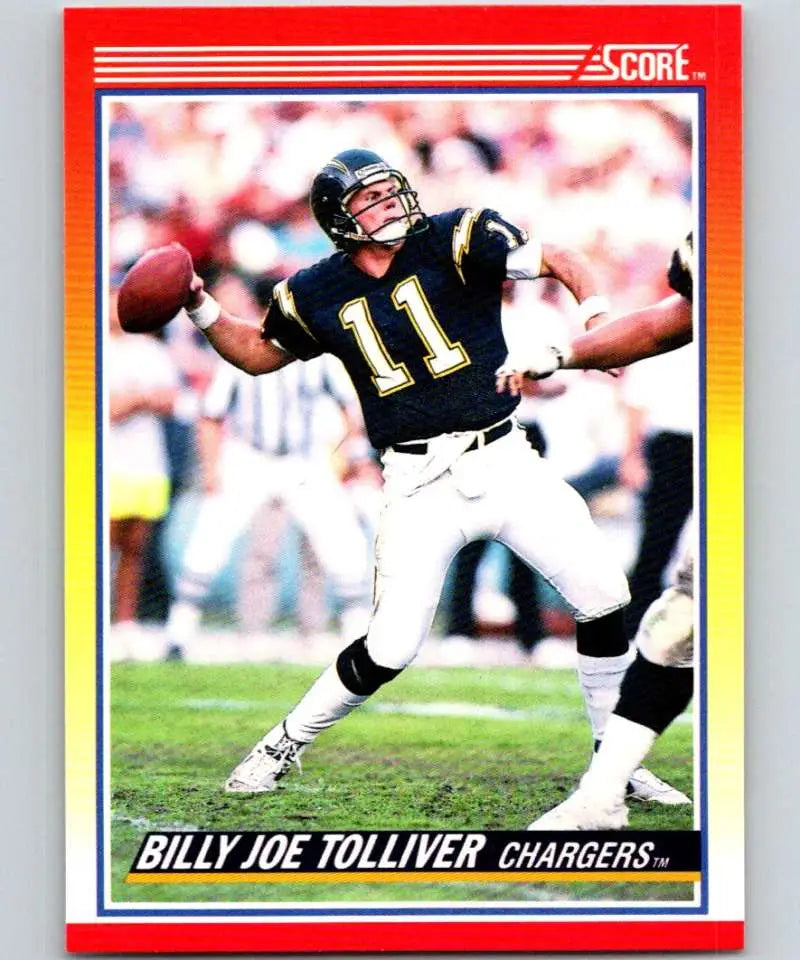 1990 Score #280 Billy Joe Tolliver NM-MT San Diego Chargers Football Card - Football Card Single