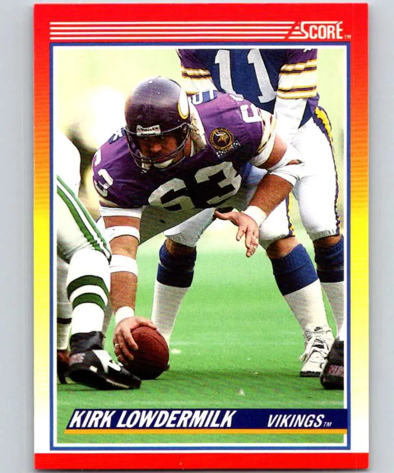 1990 Score #281 Kirk Lowdermilk NM-MT Minnesota Vikings Football Card - Football Card Single