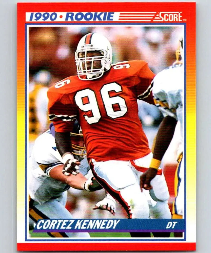 1990 Score #299 Cortez Kennedy NM-MT RC Rookie Miami Hurricanes Football Card - Football Card Single