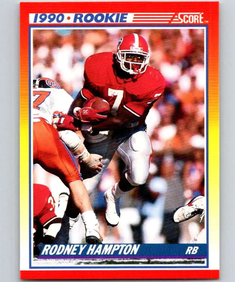 1990 Score #307 Rodney Hampton NM-MT RC Rookie Georgia Bulldogs Football Card - Football Card Single