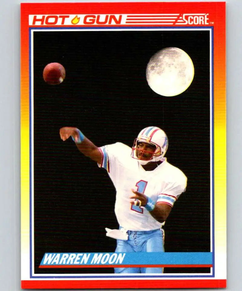 1990 Score #317 Warren Moon NM-MT Houston Oilers Football Card - Football Card Single