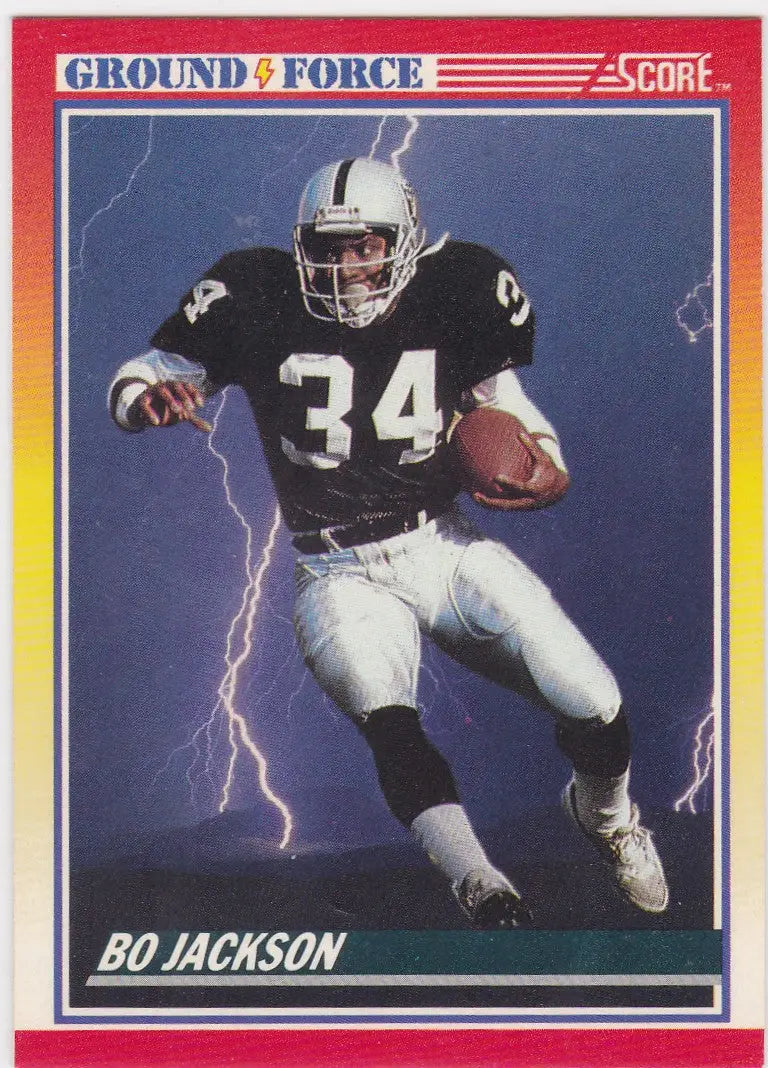1990 Score #330 Bo Jackson Ground Force Los Angeles Raiders - Football Card Single