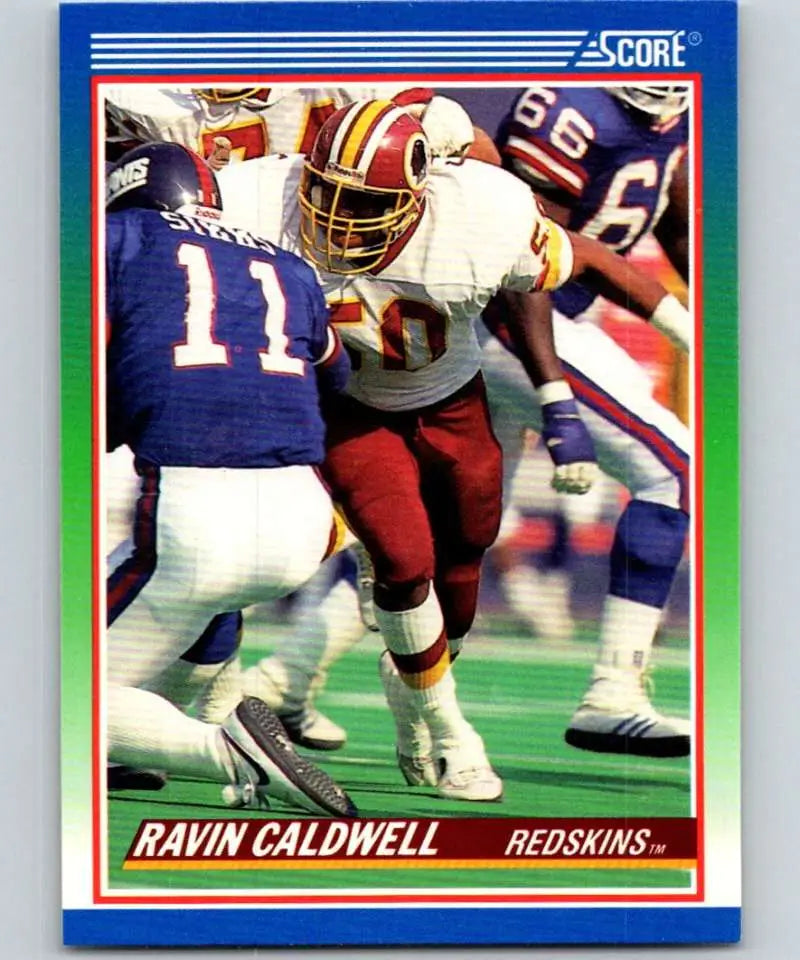 1990 Score #362 Ravin Caldwell NM-MT Washington Redskins Football Card - Football Card Single