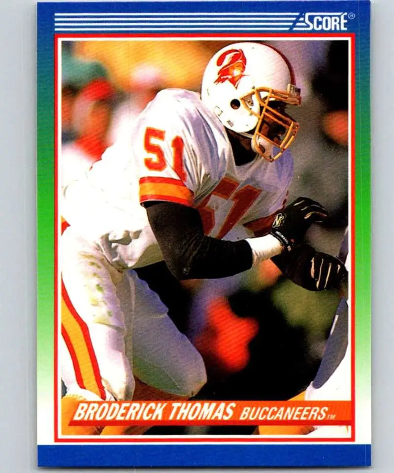 1990 Score #411 Broderick Thomas NM-MT Tampa Bay Buccaneers Football Card - Football Card Single