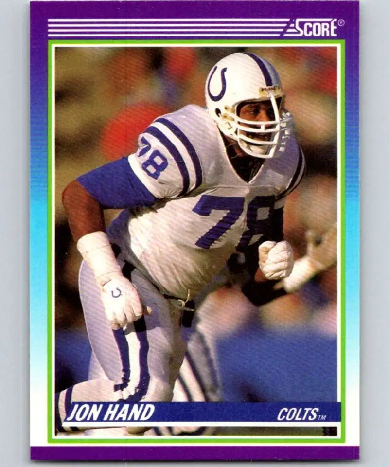 1990 Score #442 Jon Hand NM-MT Indianapolis Colts Football Card - Football Card Single