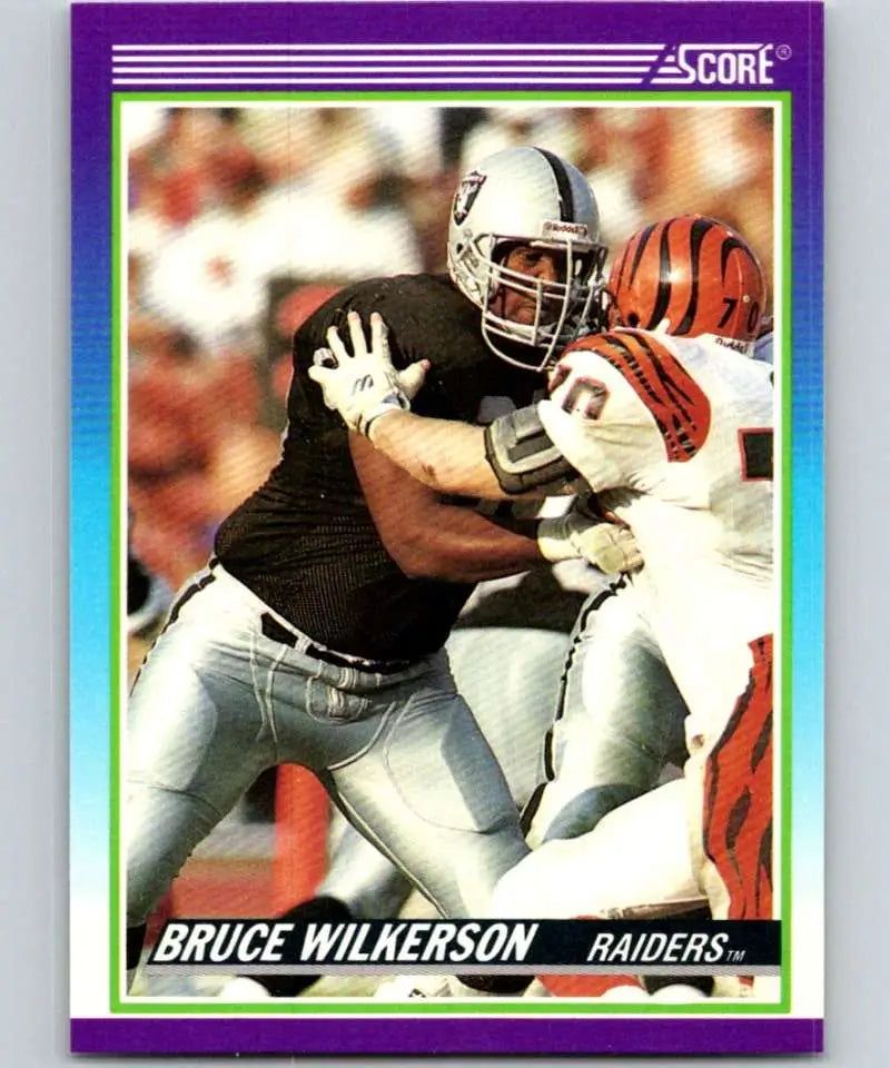 1990 Score #465 Bruce Wilkerson NM-MT RC Rookie Los Angeles Raiders Football Card