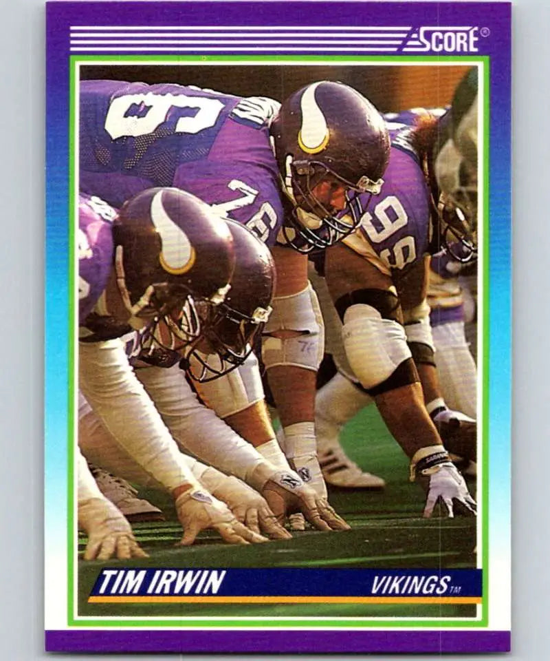 1990 Score #493 Tim Irwin NM-MT Minnesota Vikings Football Card - Football Card Single