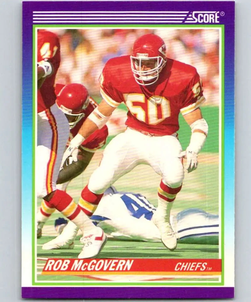 1990 Score #496 Rob McGovern NM-MT Kansas City Chiefs Football Card - Football Card Single