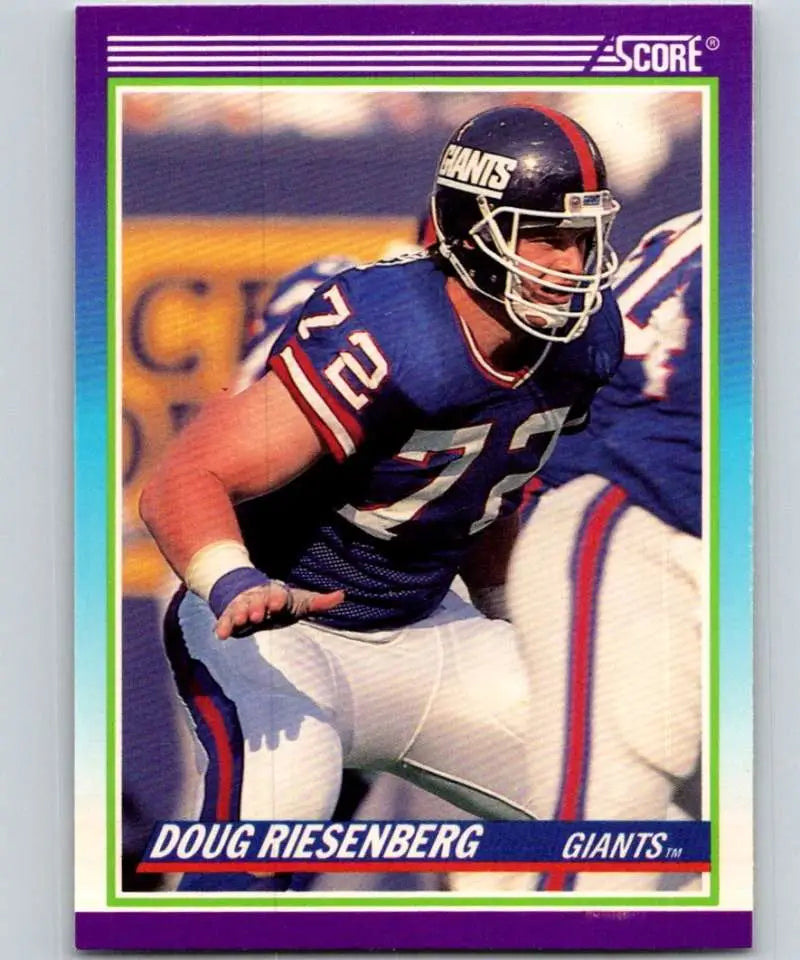 1990 Score #542 Doug Riesenberg NM-MT RC Rookie New York Giants Football Card - Football Card Single