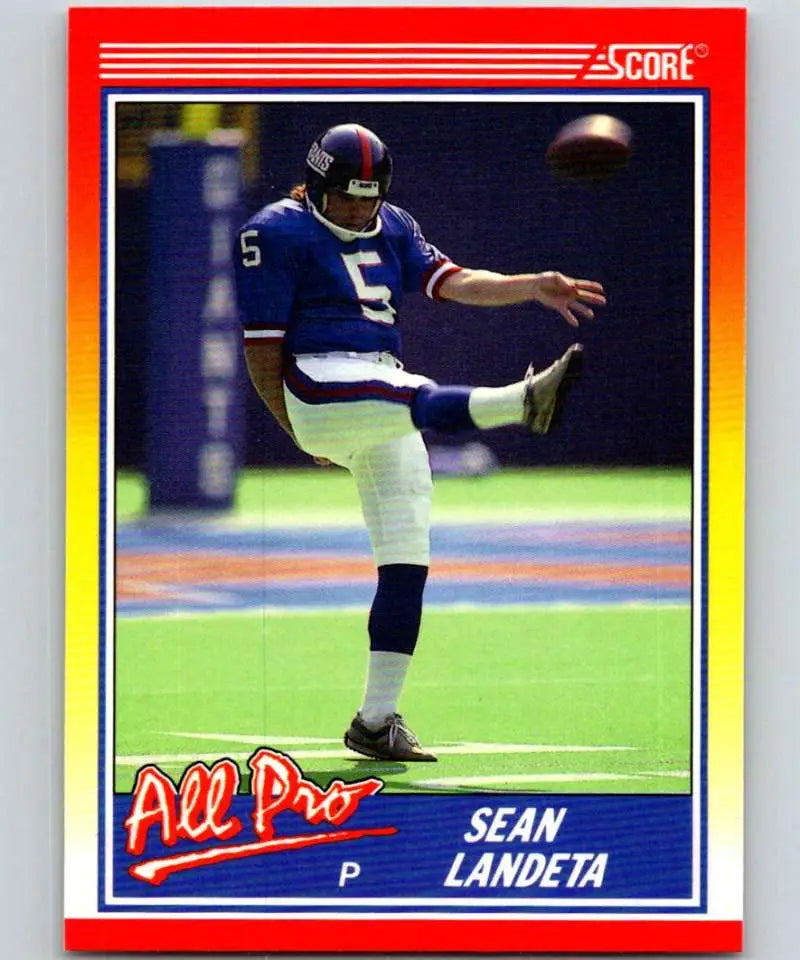 1990 Score #578 Sean Landeta NM-MT New York Giants Football Card - Football Card Single
