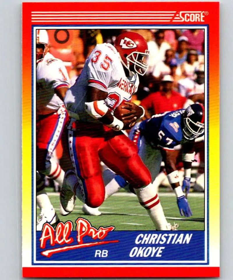 1990 Score #581 Christian Okoye NM-MT Kansas City Chiefs Football Card - Football Card Single