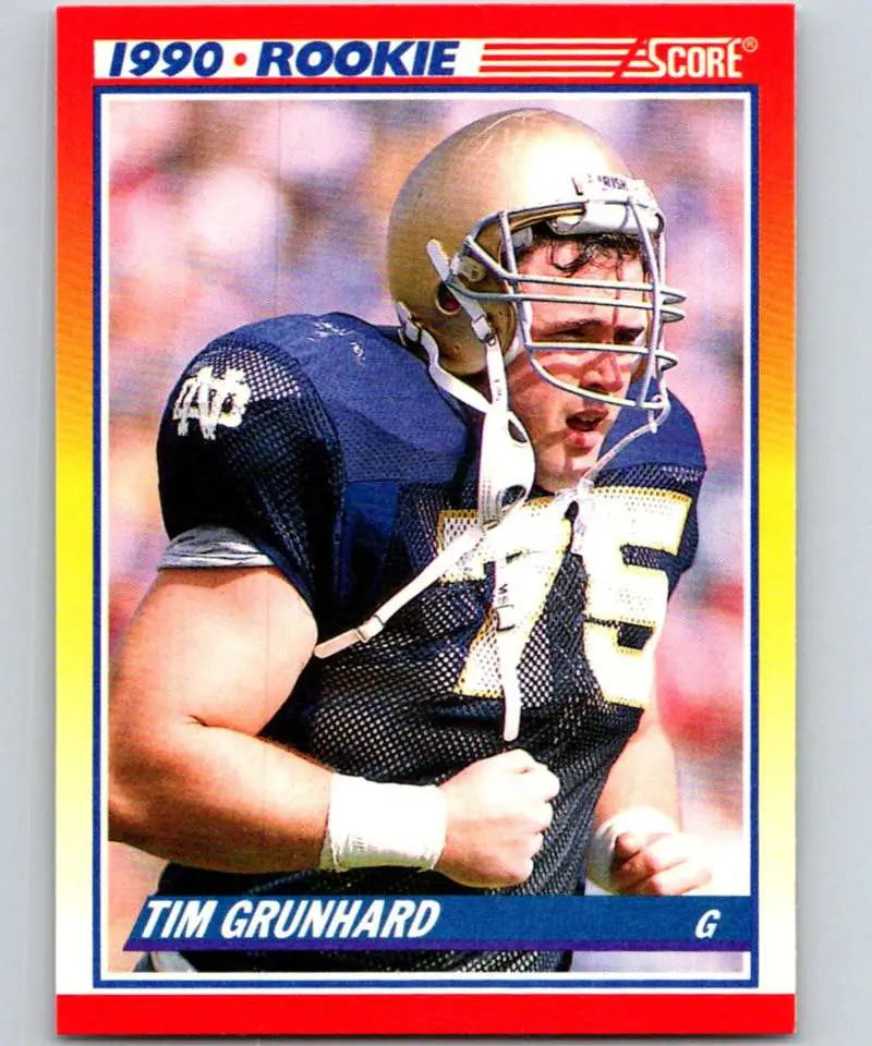1990 Score #646 Tim Grunhard NM-MT RC Rookie Kansas City Chiefs Football Card - Football Card Single