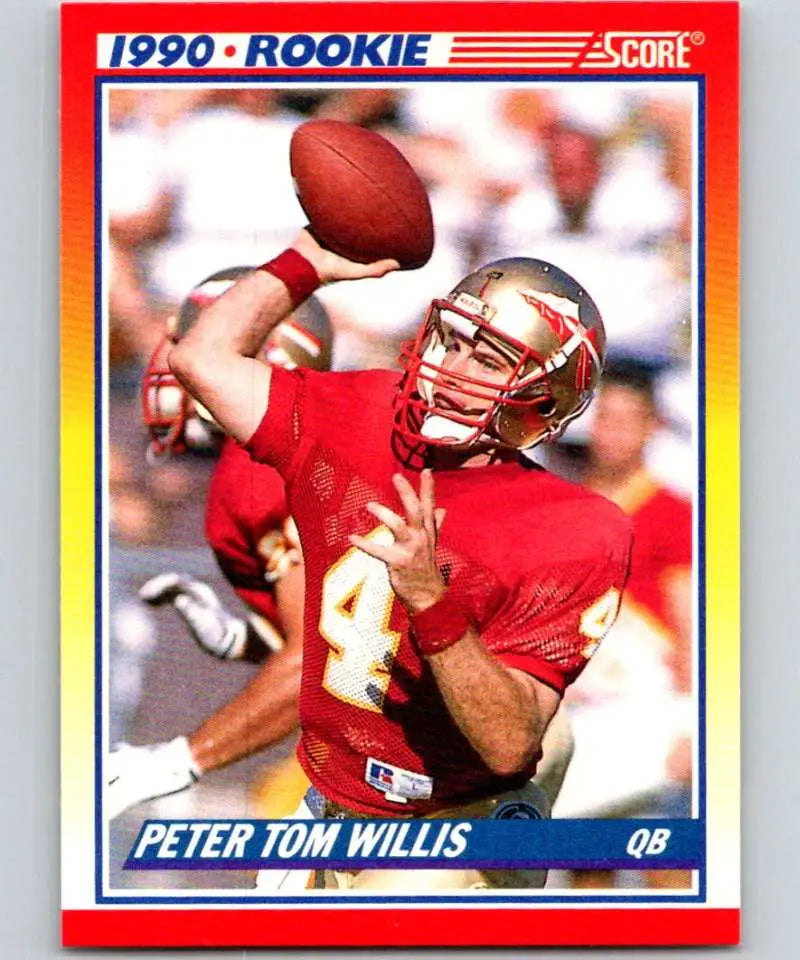 1990 Score #656 Peter Tom Willis NM-MT RC Rookie Chicago Bears Football Card - Football Card Single