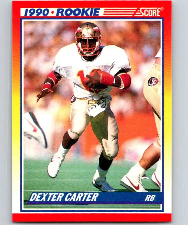 1990 Score #657 Dexter Carter NM-MT RC Rookie San Francisco 49ers Football Card - Football Card Single