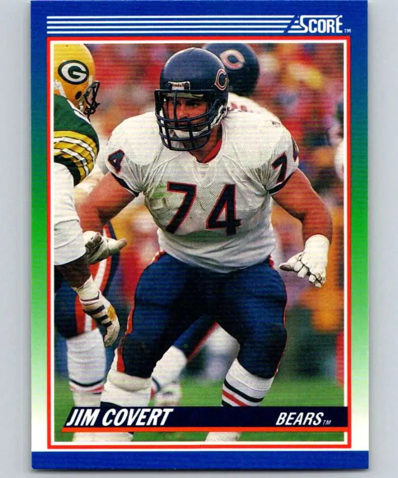 1990 Score #73 Jim Covert NM-MT Chicago Bears Football Card - Football Card Single