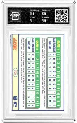 Graded Score Moore Stewart Arena Club baseball trading card 1990 Score Moore Stewart #700