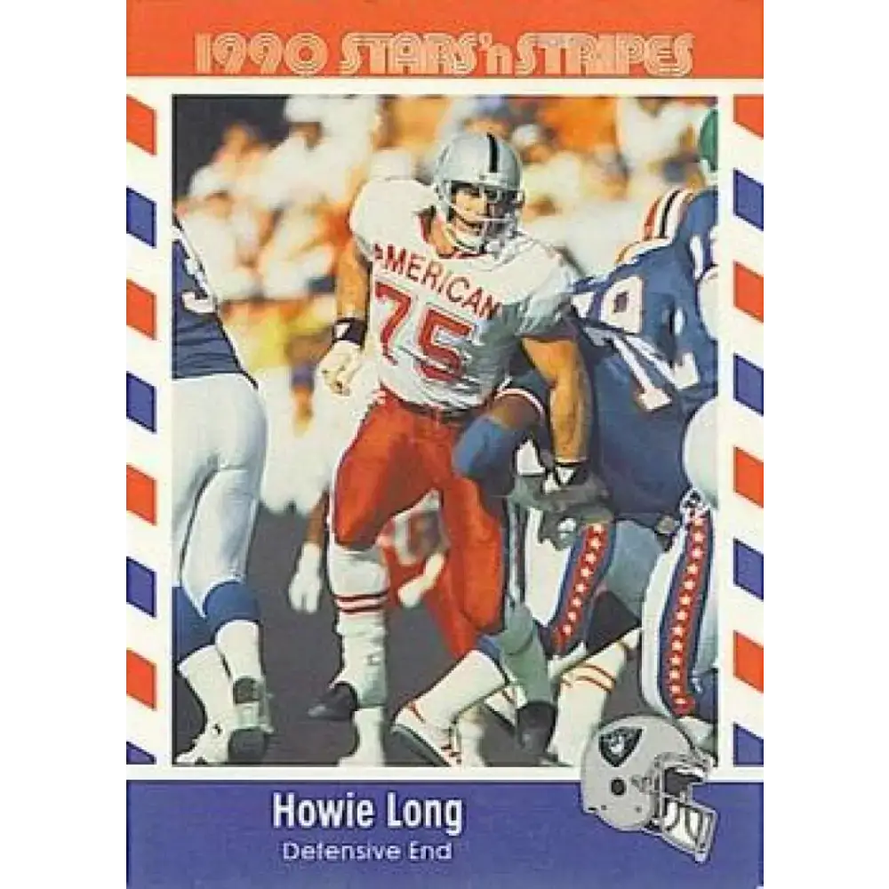 1990 Stars n Stripes Asher Candy #27 Howie Long EX Excellent Los Angeles Raiders Football Card - Football Card Single
