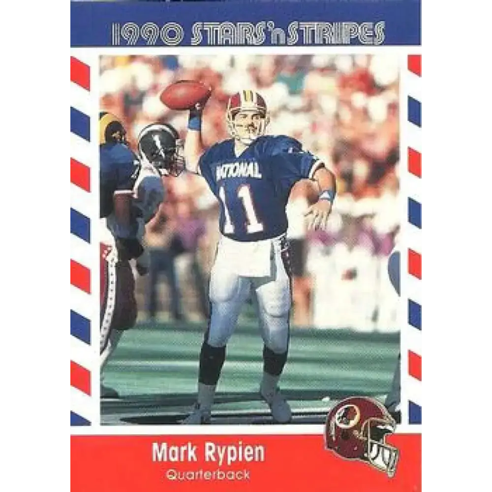 1990 Stars n Stripes Asher Candy #41 Mark Rypien EX Excellent Washington Redskins Football Card - Football Card Single