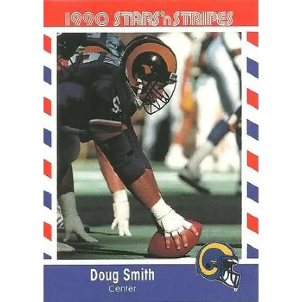 1990 Stars n Stripes Asher Candy #59 Doug Smith EX Excellent Los Angeles Rams Football Card - Football Card Single