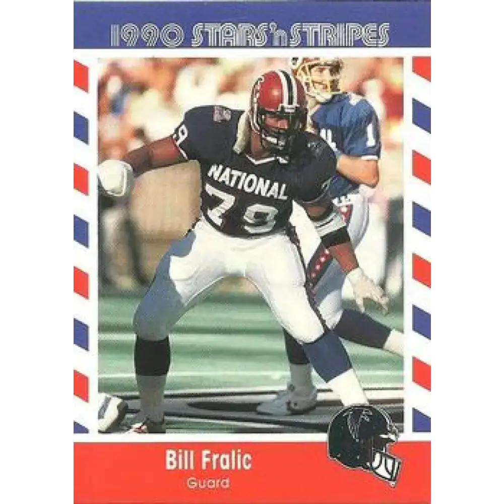 1990 Stars n Stripes Asher Candy #70 Bill Fralic EX Excellent Atlanta Falcons Football Card