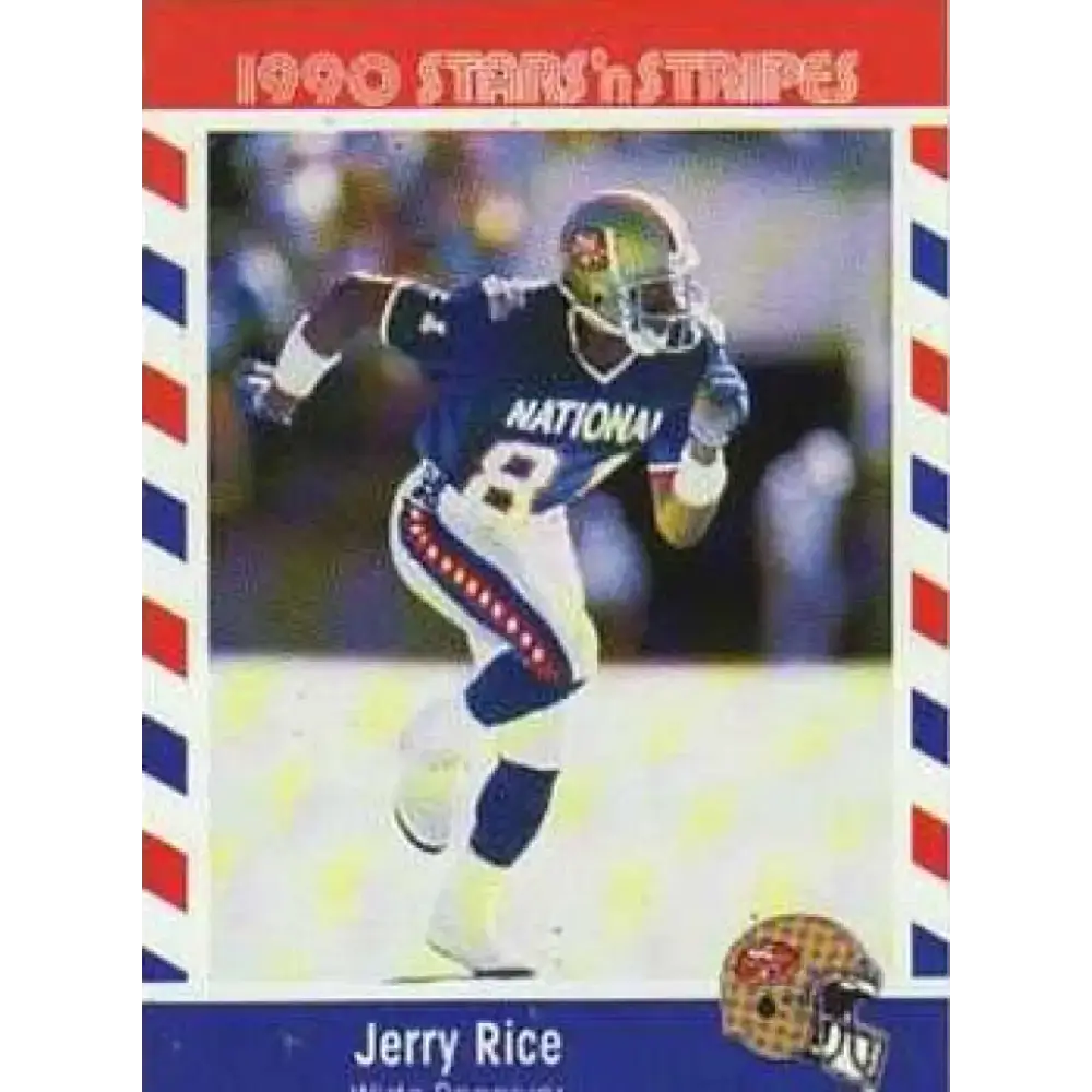 1990 Stars n Stripes Asher Candy #72 Jerry Rice EX Excellent San Francisco 49ers Football Card - Football Card Single