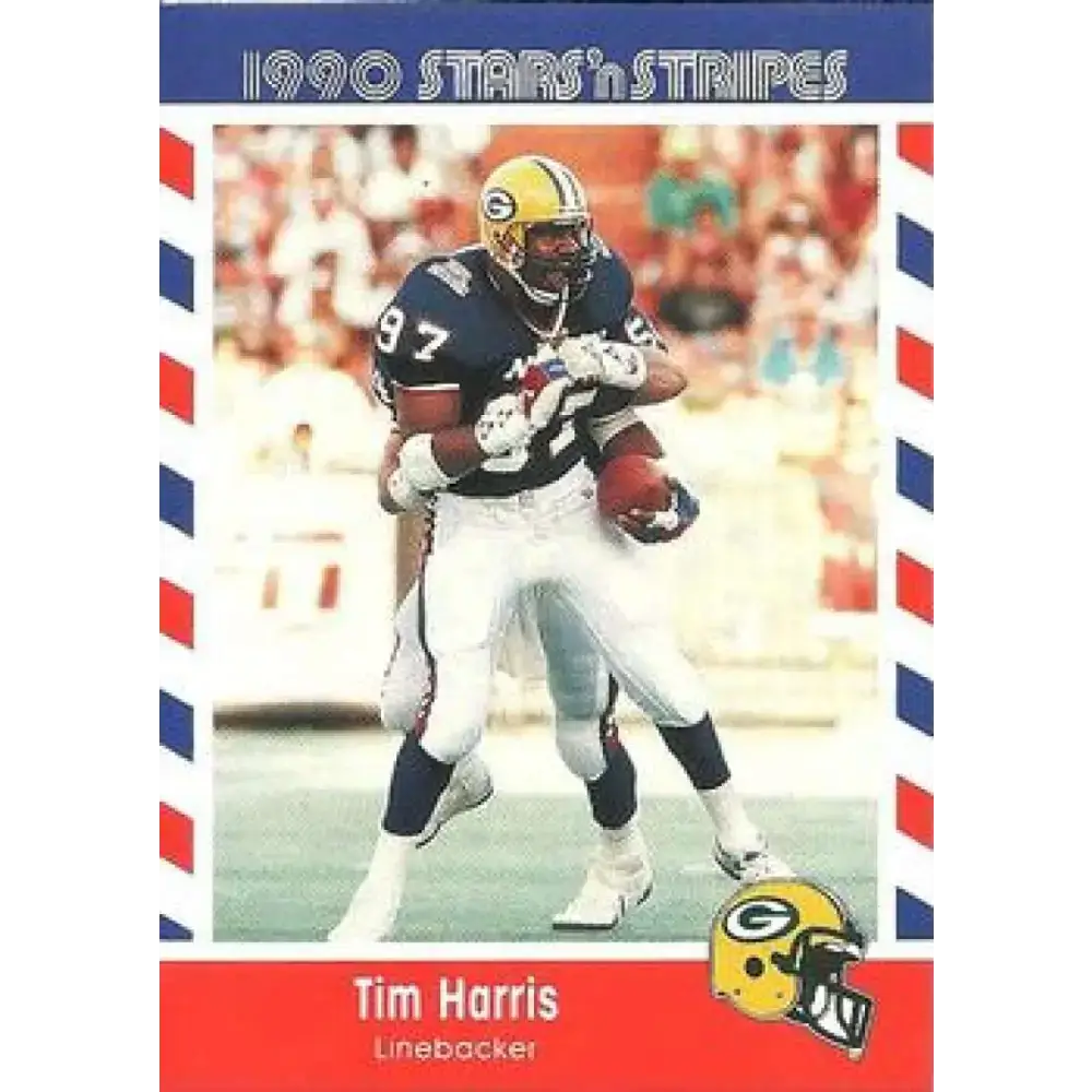1990 Stars n Stripes Asher Candy #80 Tim Harris EX Excellent Green Bay Packers Football Card - Football Card Single