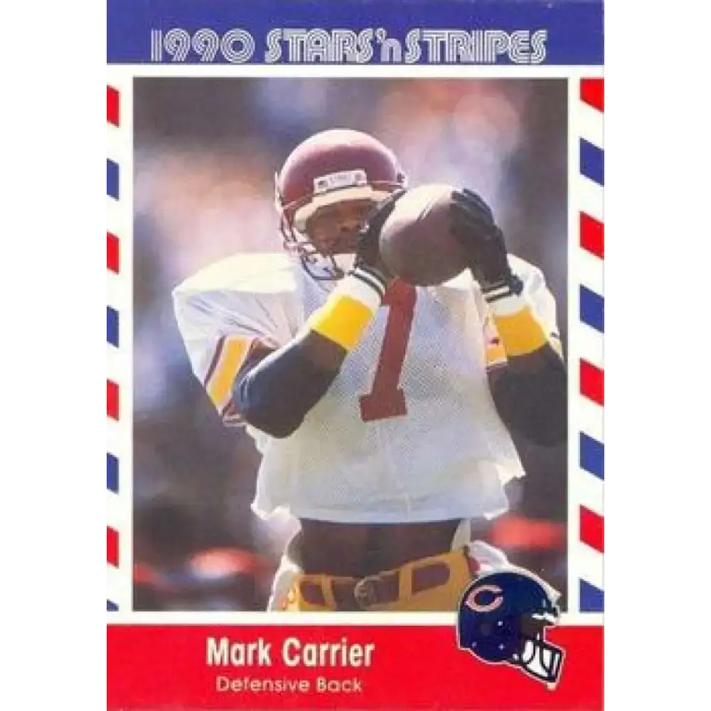 1990 Stars n Stripes Asher Candy #85 Mark Carrier EX Excellent Chicago Bears Football Card - Football Card Single