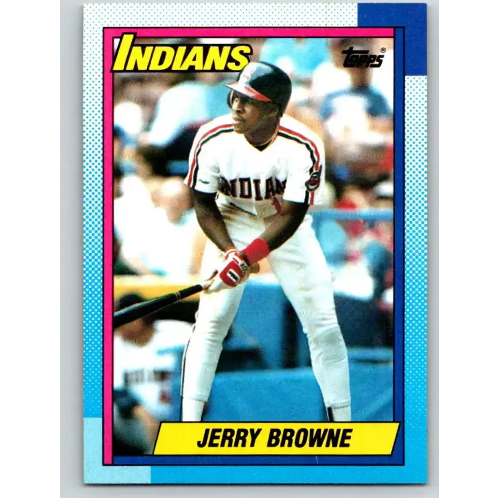1990 Topps #442 Jerry Browne NM-MT Cleveland Indians Baseball Card - Baseball Card Single