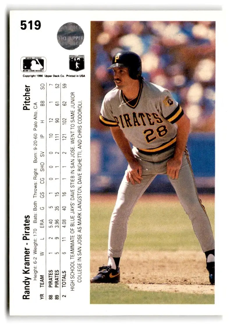 1990 Upper Deck #519 Randy Kramer - Baseball Card Single