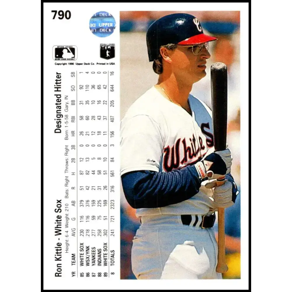 1990 Upper Deck #790 Ron Kittle NM-MT Chicago White Sox Baseball Card - Baseball Card Single