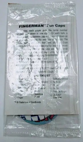 1990s Ziploc Fingerman Sealed Promo Pack Of 3 Fun Caps - Collectibles