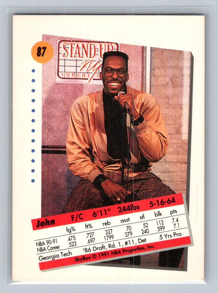 1991-92 SkyBox #87 John Salley Detroit Pistons - Basketball Card Single
