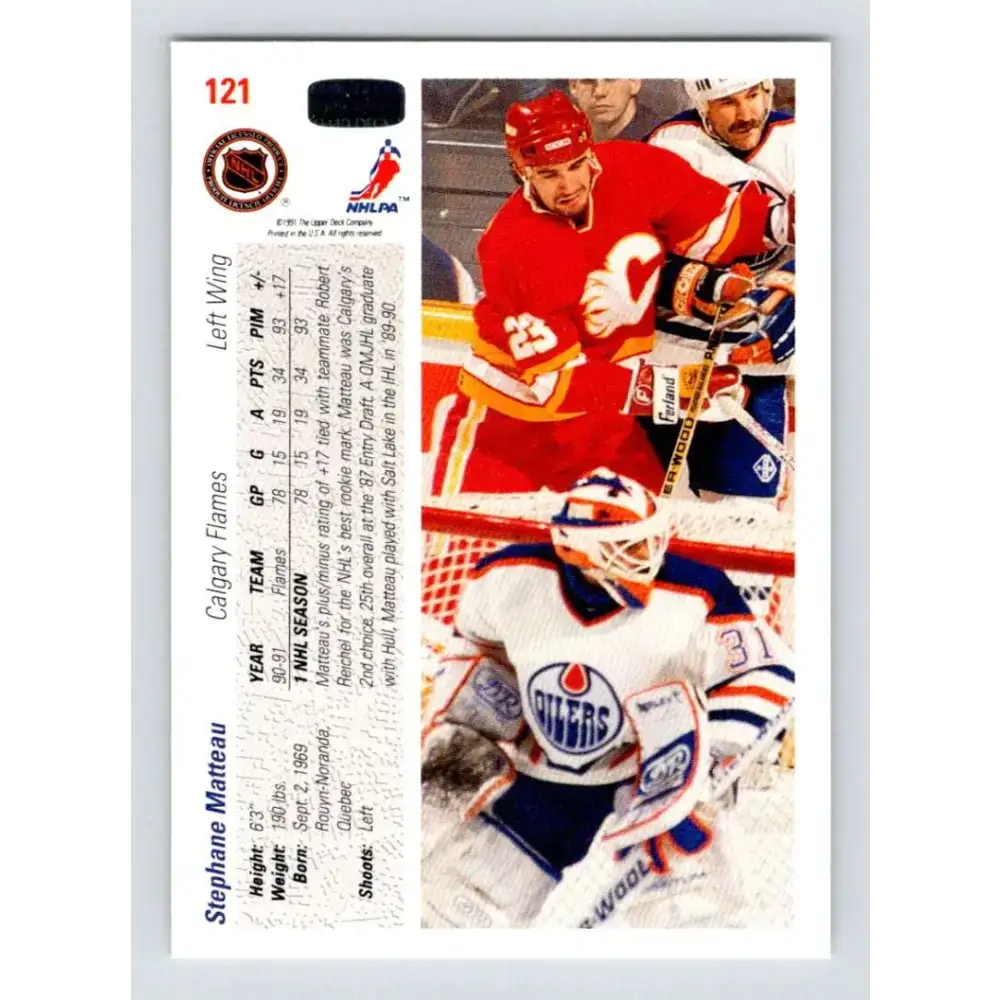 1991-92 Upper Deck #121 Stephane Matteau NM-MT Hockey Card - Hockey Card Single