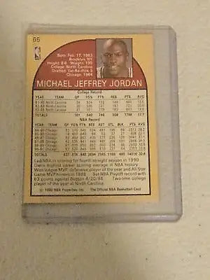Michael Jordan Chicago Bulls basketball card from 1991 Hoops 100 Superstars series