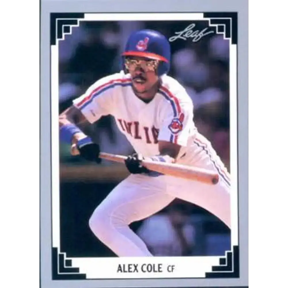 1991 Leaf #108 Alex Cole NM-MT Cleveland Indians Baseball Card - Baseball Card Single