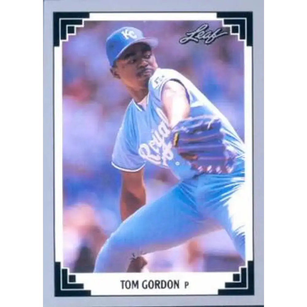 1991 Leaf #132 Tom Gordon NM-MT Kansas City Royals Baseball Card - Baseball Card Single