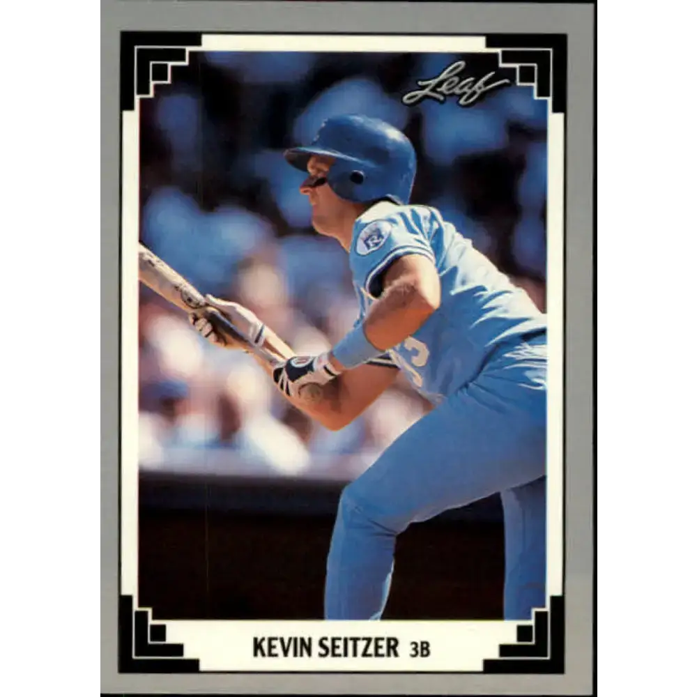 1991 Leaf #133 Kevin Seitzer NM-MT Kansas City Royals Baseball Card - Baseball Card Single