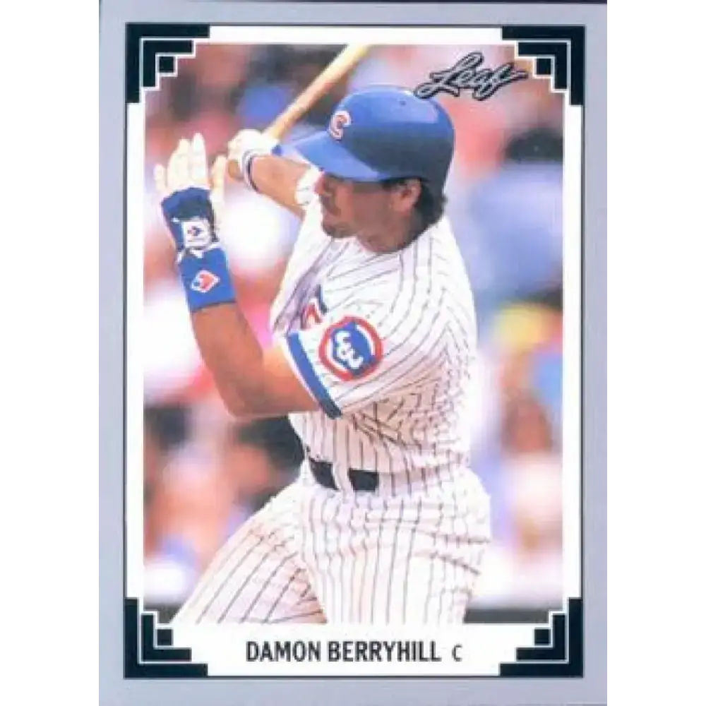 1991 Leaf #156 Damon Berryhill NM-MT Chicago Cubs Baseball Card - Baseball Card Single
