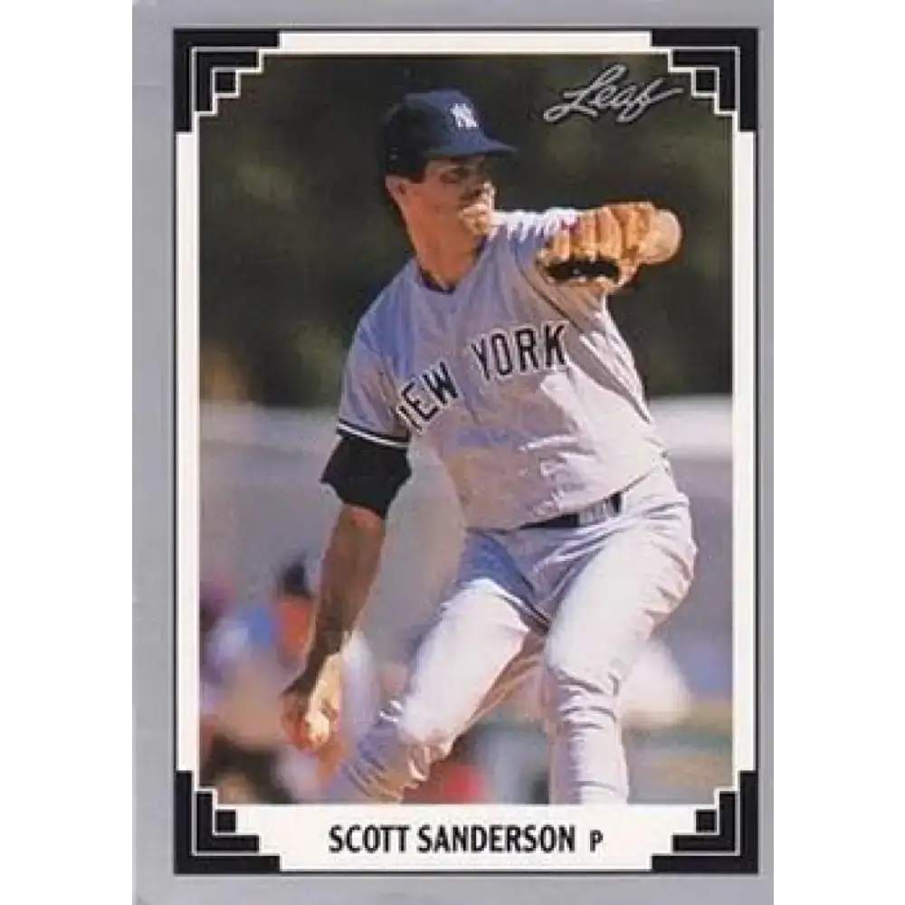 1991 Leaf #169 Scott Sanderson NM-MT New York Yankees Baseball Card - Baseball Card Single