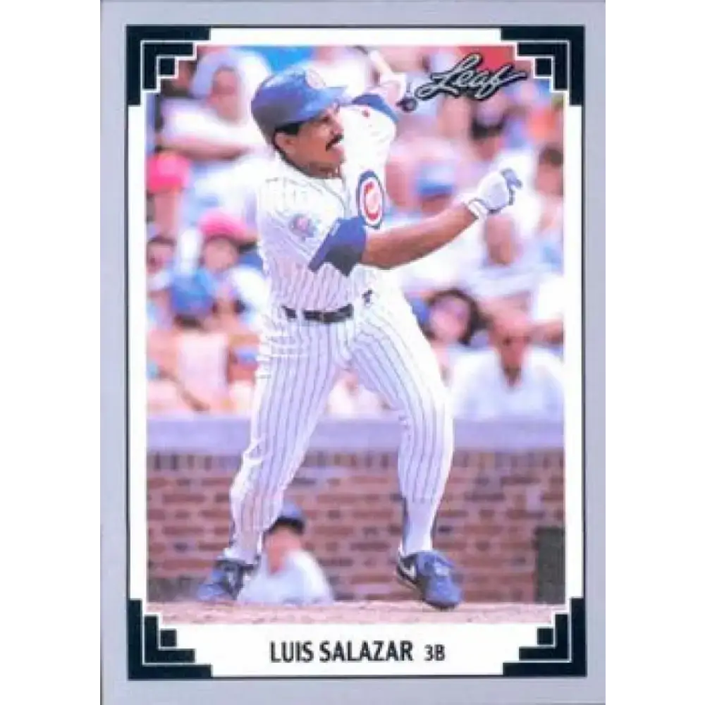 1991 Leaf #185 Luis Salazar NM-MT Chicago Cubs Baseball Card - Baseball Card Single