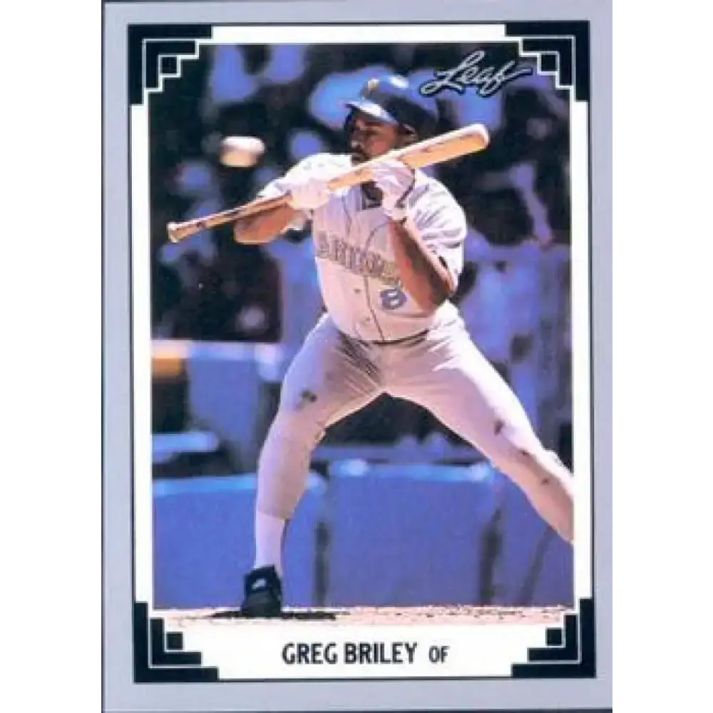 1991 Leaf #194 Greg Briley NM-MT Seattle Mariners Baseball Card - Baseball Card Single