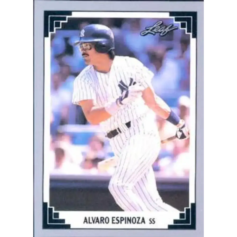 1991 Leaf #198 Alvaro Espinoza NM-MT New York Yankees Baseball Card - Baseball Card Single